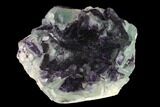 Cubic, Purple-Green Fluorite Crystal Cluster - China #142618-1